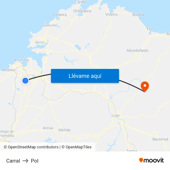 Carral to Pol map
