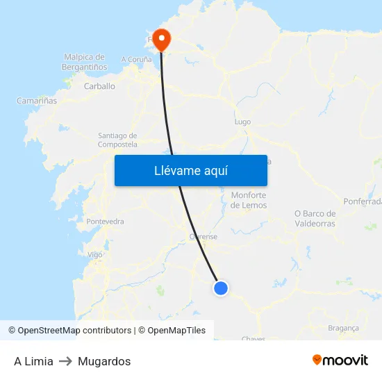 A Limia to Mugardos map