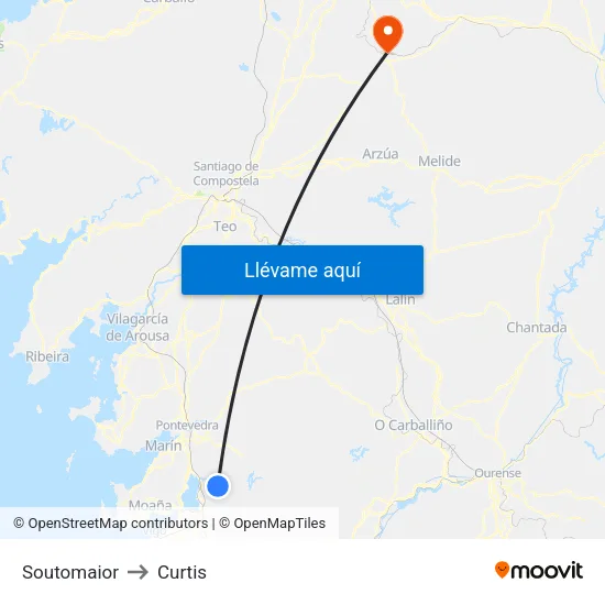 Soutomaior to Curtis map