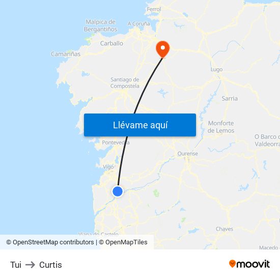 Tui to Curtis map