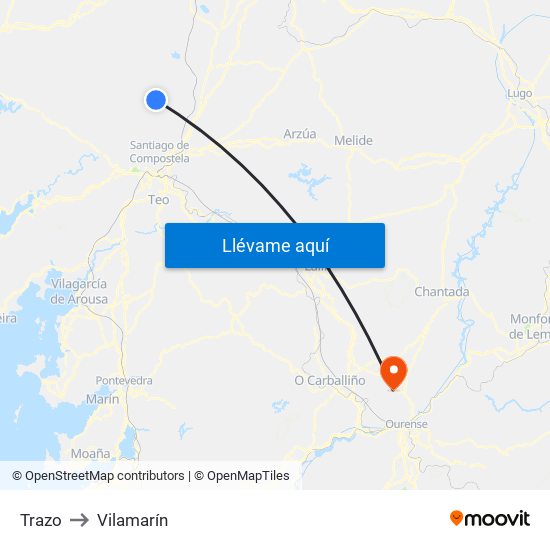 Trazo to Vilamarín map