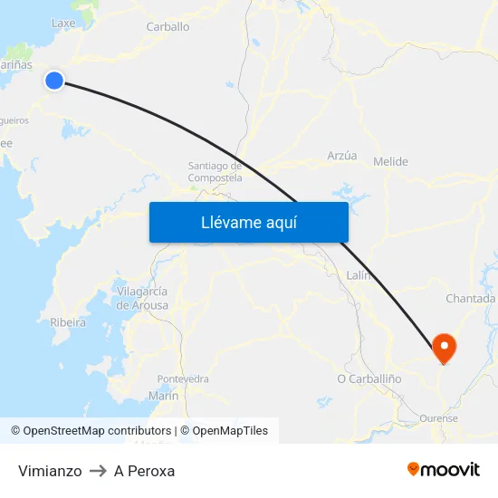 Vimianzo to A Peroxa map
