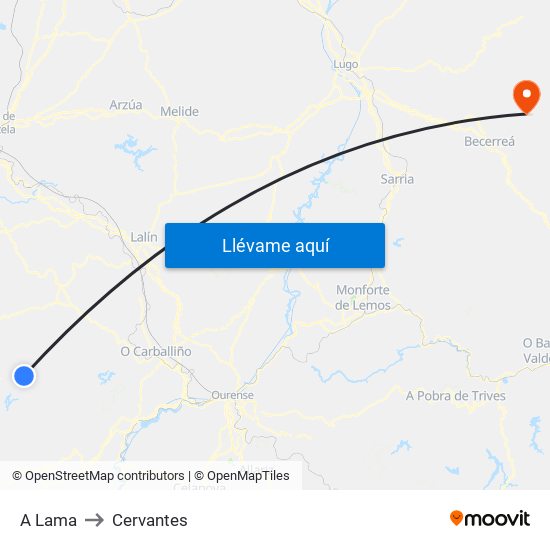 A Lama to Cervantes map