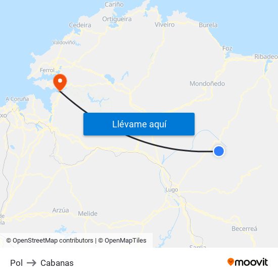 Pol to Cabanas map