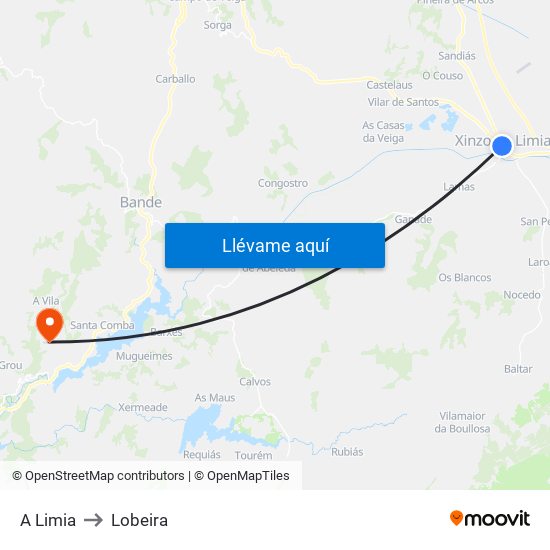 A Limia to Lobeira map