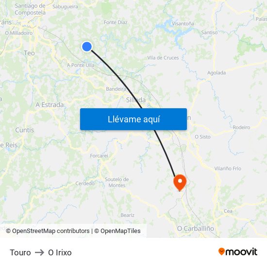 Touro to Touro map