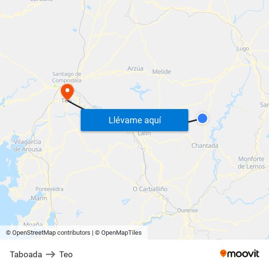Taboada to Teo map