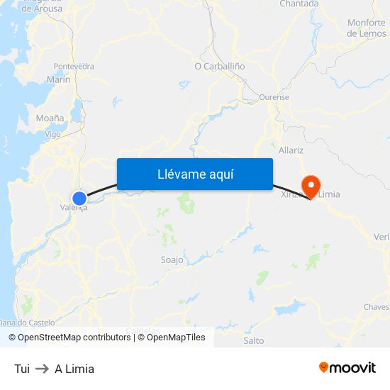 Tui to A Limia map