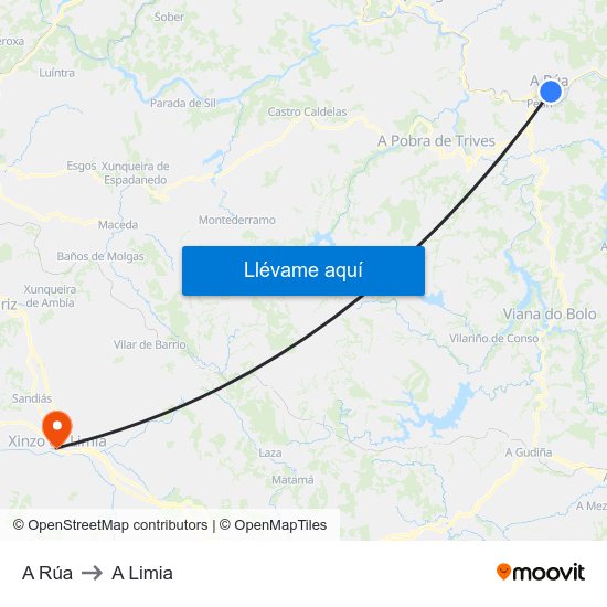 A Rúa to A Limia map