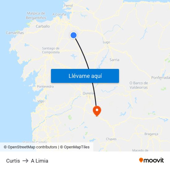 Curtis to A Limia map