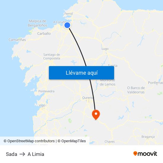 Sada to A Limia map