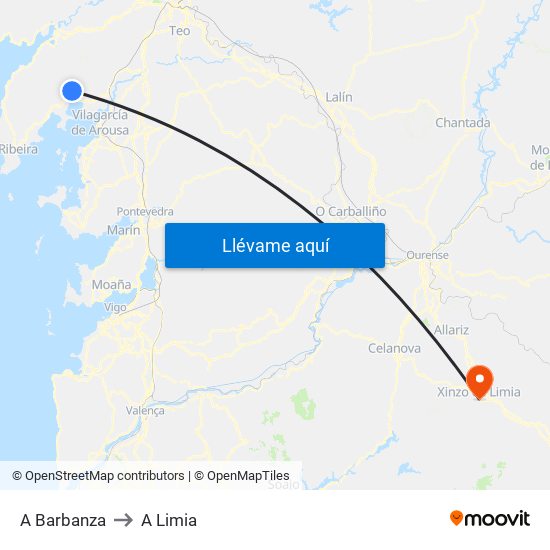 A Barbanza to A Limia map