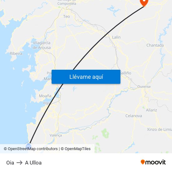 Oia to A Ulloa map