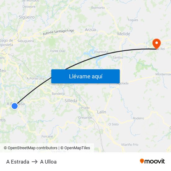 A Estrada to A Ulloa map