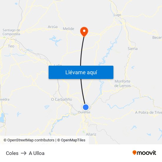Coles to A Ulloa map