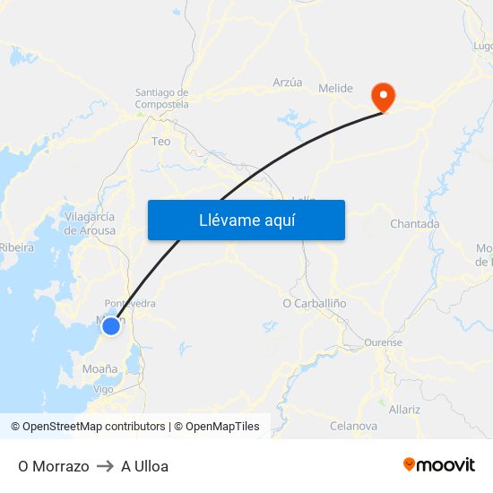 O Morrazo to A Ulloa map