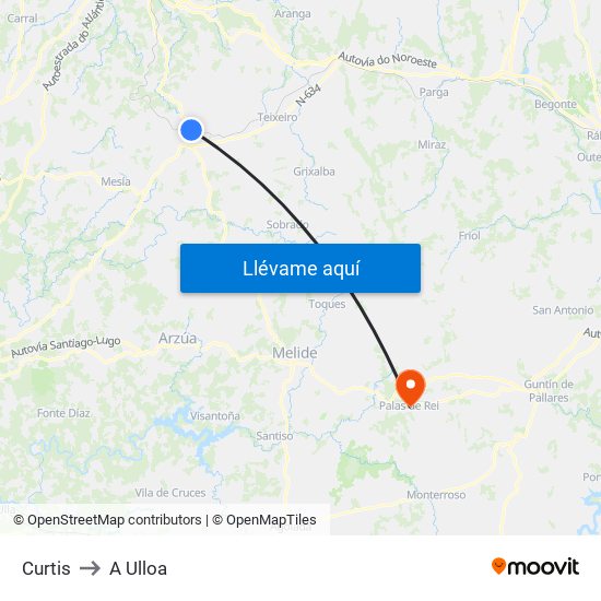 Curtis to A Ulloa map