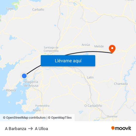 A Barbanza to A Ulloa map