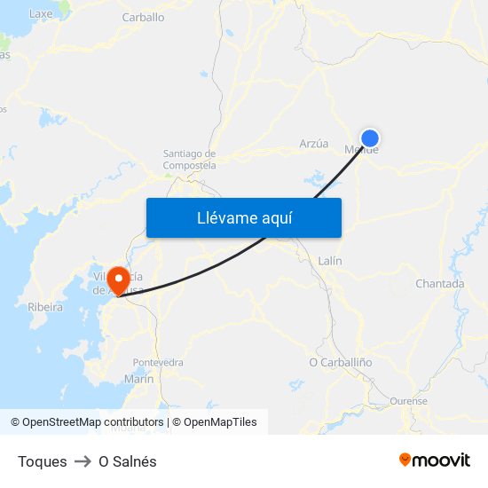 Toques to O Salnés map