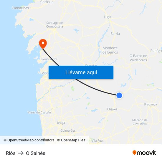 Riós to O Salnés map