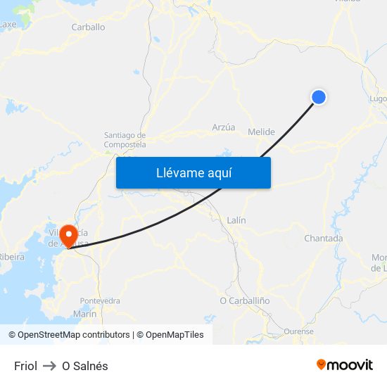 Friol to O Salnés map