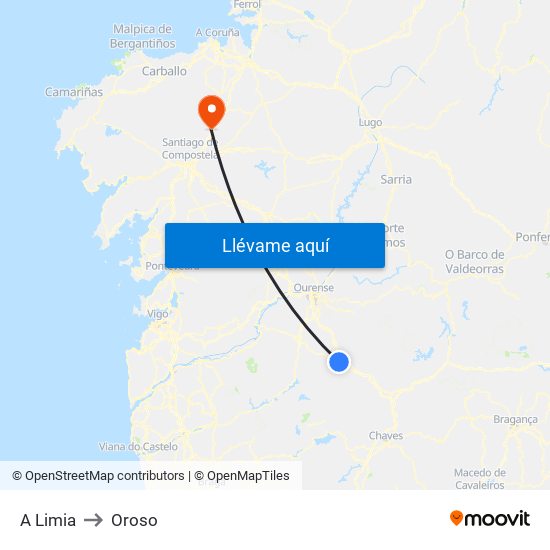 A Limia to Oroso map