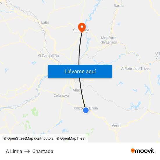 A Limia to Chantada map