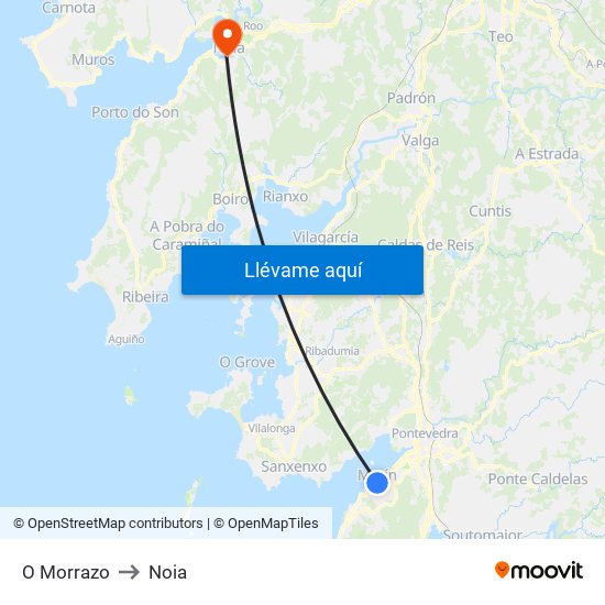 O Morrazo to Noia map
