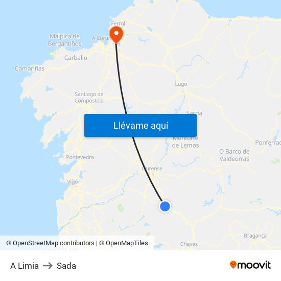 A Limia to Sada map