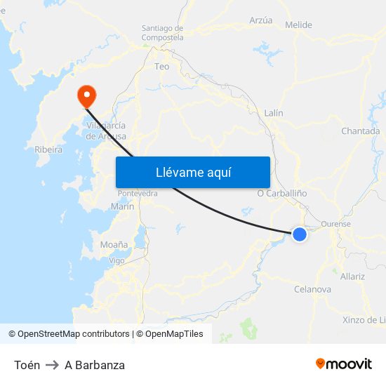 Toén to A Barbanza map