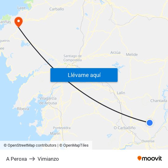 A Peroxa to Vimianzo map