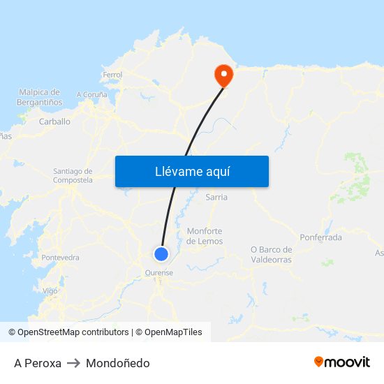 A Peroxa to Mondoñedo map