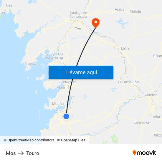 Mos to Touro map