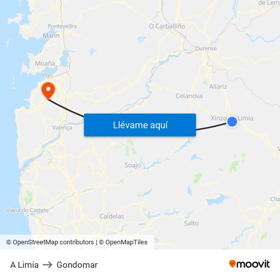 A Limia to Gondomar map