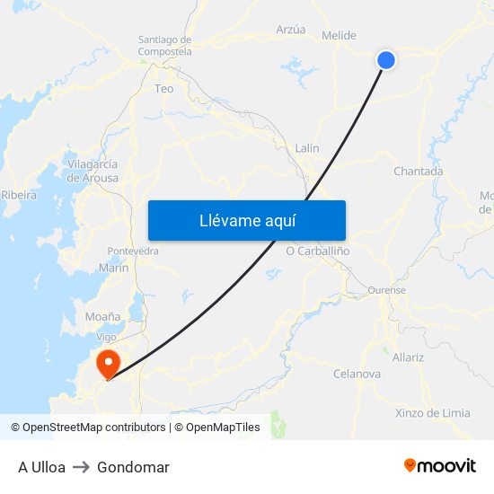 A Ulloa to Gondomar map