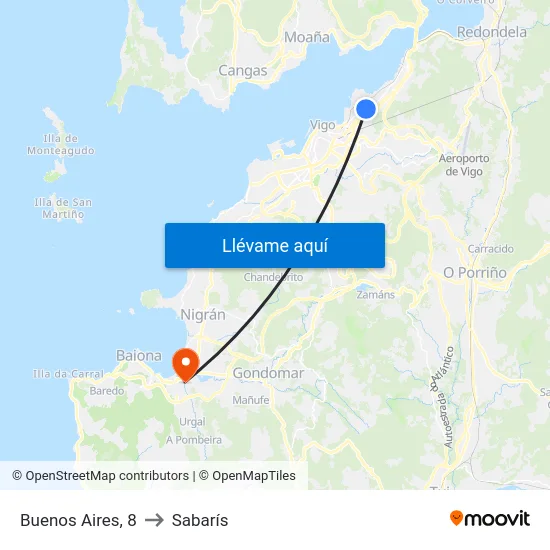 Buenos Aires, 8 to Sabarís map