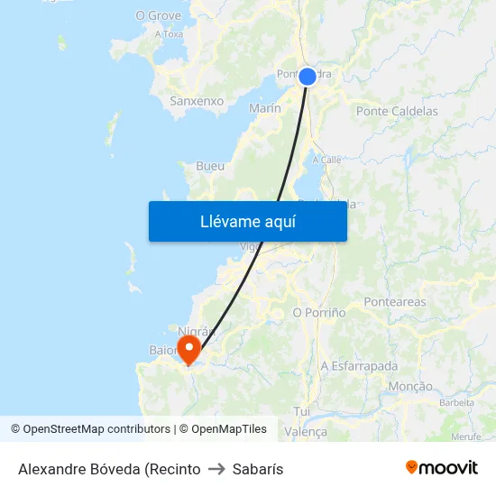 Alexandre Bóveda (Recinto to Sabarís map