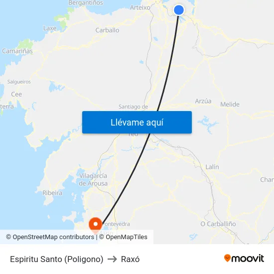 Espiritu Santo (Poligono) to Raxó map