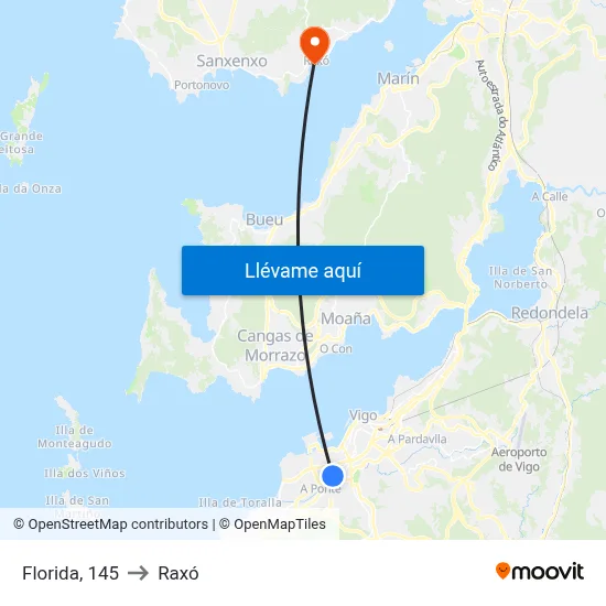 Florida, 145 to Raxó map