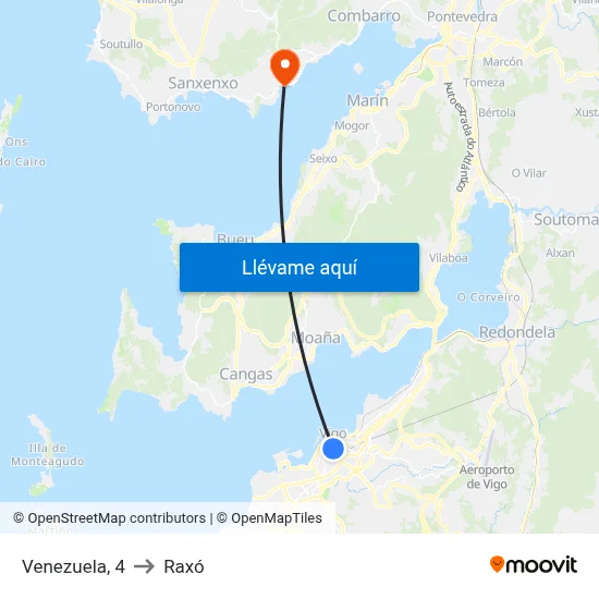 Venezuela, 4 to Raxó map