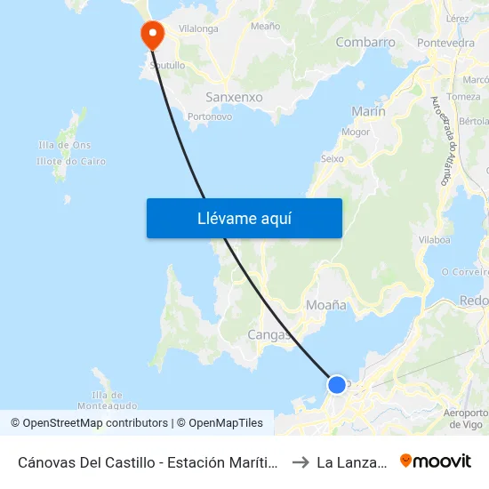 Cánovas Del Castillo - Estación Marítima to La Lanzada map