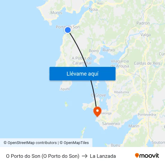 O Porto do Son (O Porto do Son) to La Lanzada map