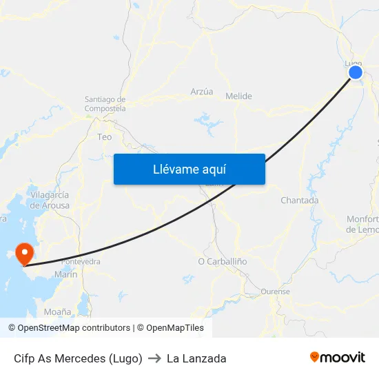 Cifp As Mercedes (Lugo) to La Lanzada map