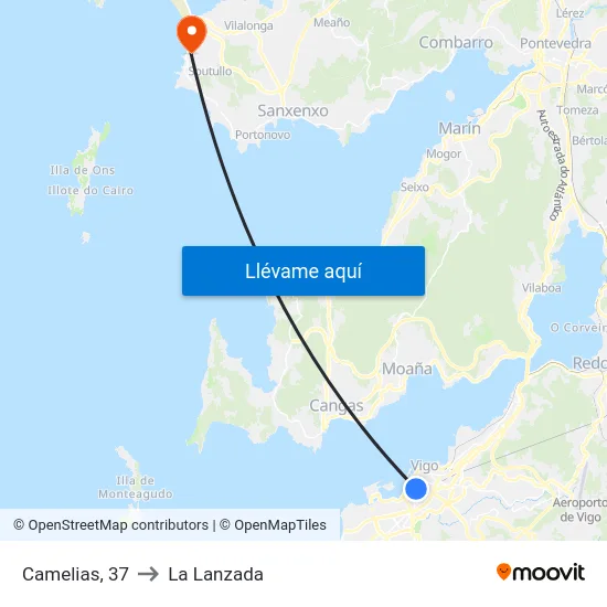 Camelias, 37 to La Lanzada map