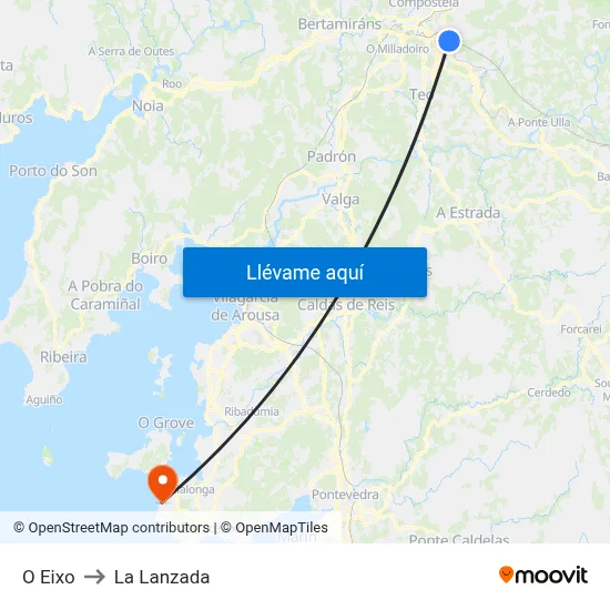O Eixo to La Lanzada map