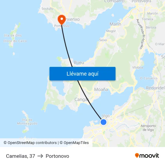 Camelias, 37 to Portonovo map