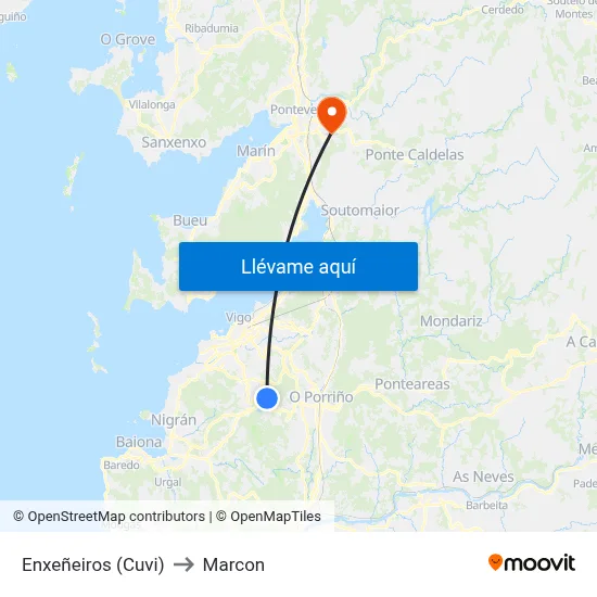 Enxeñeiros (Cuvi) to Marcon map