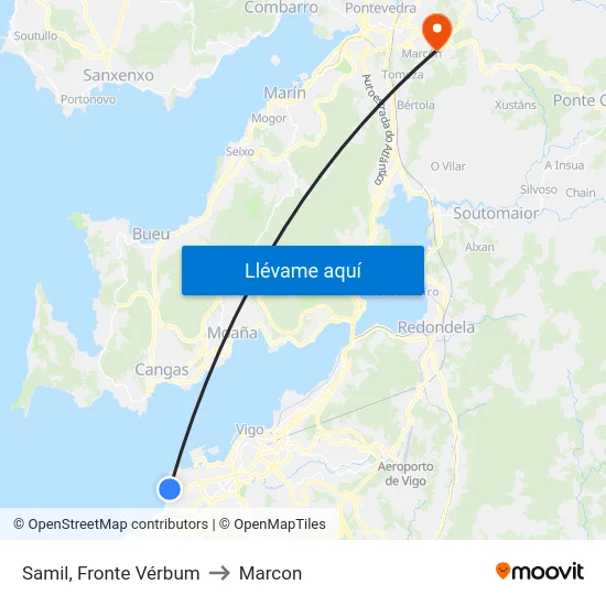 Samil, Fronte Vérbum to Marcon map