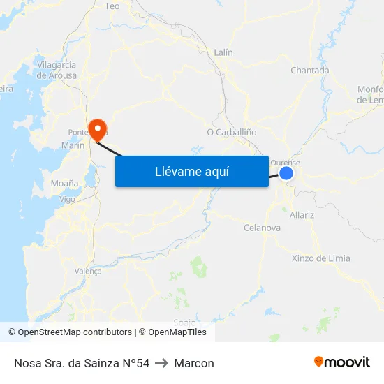 Nosa Sra. da Sainza Nº54 to Marcon map