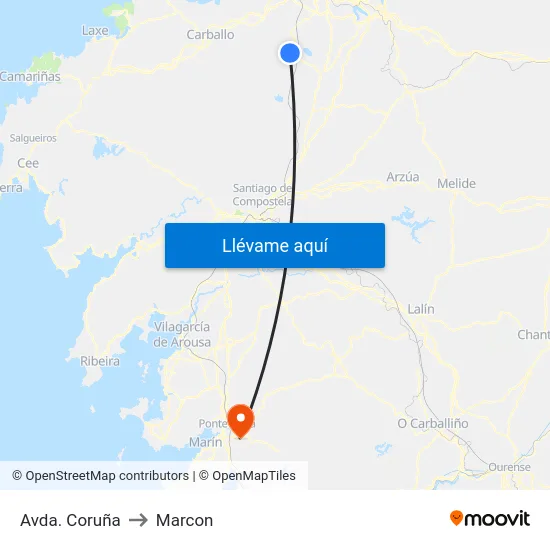 Avda. Coruña to Marcon map